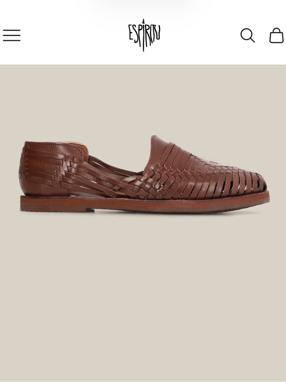 Espiritu Leather Woven Slip-On Flats